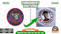 do embroidery logo digitizing left chest emb dst pes ofm pxf