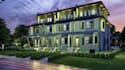 design 3d apartment, cottage, bungalow, duplex, facade, farm house rendering