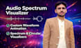 create a professional audio spectrum visualizer video