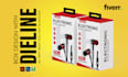 create modern product packaging box design with dieline