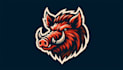do wild boar head mascot logo design