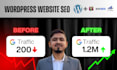 do wordpress website SEO with on page and technical optimization