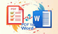 do fast PDF to word conversion with editable word documents