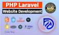 php laravel websites create and focus on extra feature