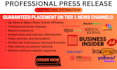 write and publish professional press releases on german