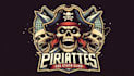make amazing pirates skull logo with free source file