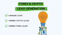 generate real and active forex, crypto, coinbase, and binance leads