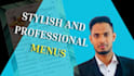 design a professional and eye catching restaurant menu