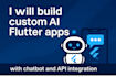 build ai based flutter mobile apps with custom integrations