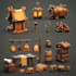 make a 2d model props, objects or medieval weapons