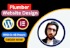 design plumber website on wordpress