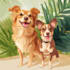 create a custom disney pet portrait illustration