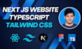 build front end website with next js, tailwind css and typescript