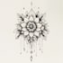 create tattoo design with mandala, flowers or custom for you