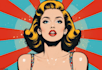 draw a retro pop art roy lichtenstein style