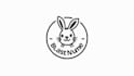 do awesome rabbit  black and white mascot logo design