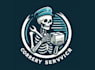 design custom skeleton courier service logo