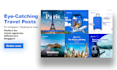 design travel social media posts and ads