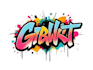 make graffiti logo or graffiti illustration