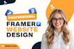 design a modern framer website and premium landing page