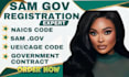 register sam gov, get cage code, uei code, naics code, government contract