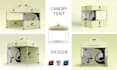 design canopy tent, table cover, feather flag, tent