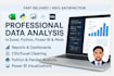 data cleaning, analysis, statistics, tables and charts