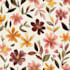 hand drawn loose watercolor floral print seamless pattern