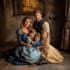 design a professional disney family portrait