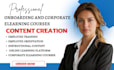 create employee training, onboarding and corporate elearning courses now