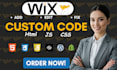 add custom code to your wix website using velo html css js