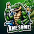make amazing awesome crocodile mascot logo
