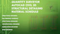 do quantity surveyor autocad civil 3d