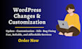 make wordpress changes, edit wordpress, wp customization wordpress customization