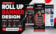 design roll up banner, retractable banner, trade show banner signage design