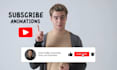 do premium style youtube like subscribe animation button