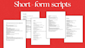 write viral short form video scripts