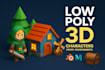 low poly 3d game assets and environments
