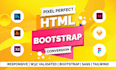 convert figma to HTML landing page design with bootstrap 5