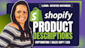 be your shopify product description writer to boost sales