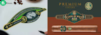 design a creative premium cigar brand logo, label, and bands