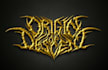 design death metal logo with texture and chrome effect