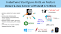 install and configure rhel or fedora based linux server with best practices