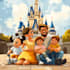 design a professional disney family portrait