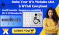 add wcag accessibility, ada compliance to your wix website, shopify, wordpress