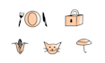 handdraw unique website icons in 24 hours