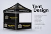 design tent, table cover, flag and canopy tent