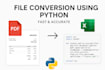 convert files using python