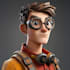 create a cool 3d character with textures