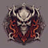 drow unique medieval, fantasy, game title logo